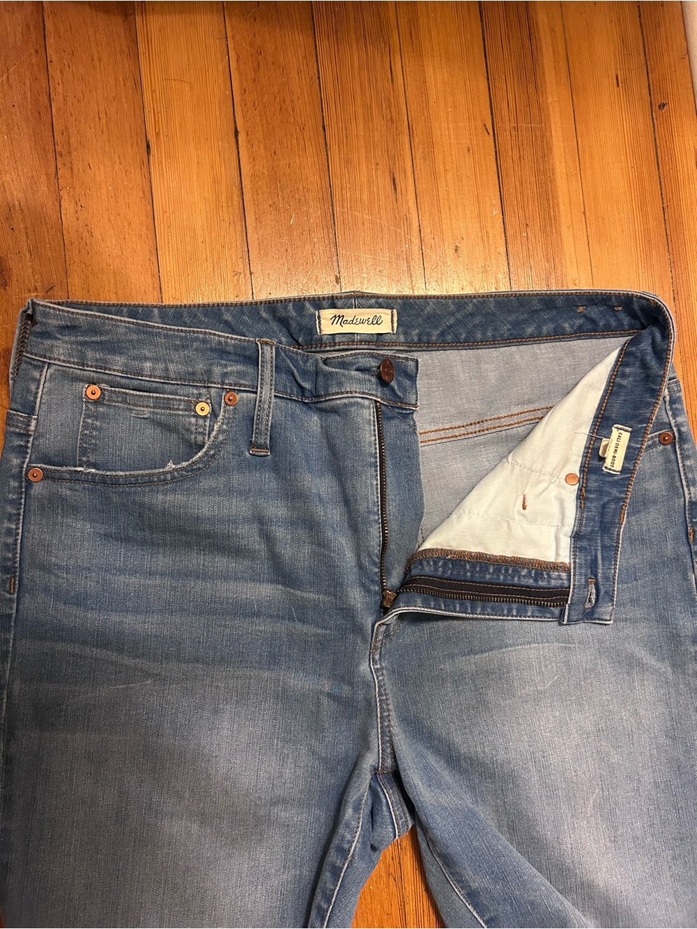 Madewell Light Blue Flared Denim Jeans - Picture 4 of 6